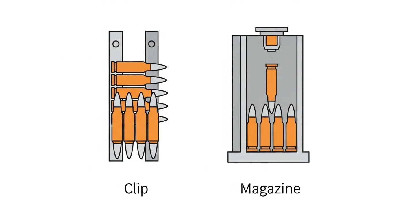 difference between clip and magazine
