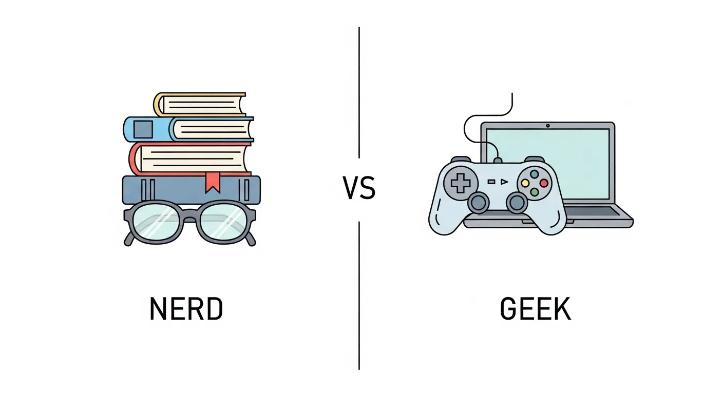 difference between nerd and geek