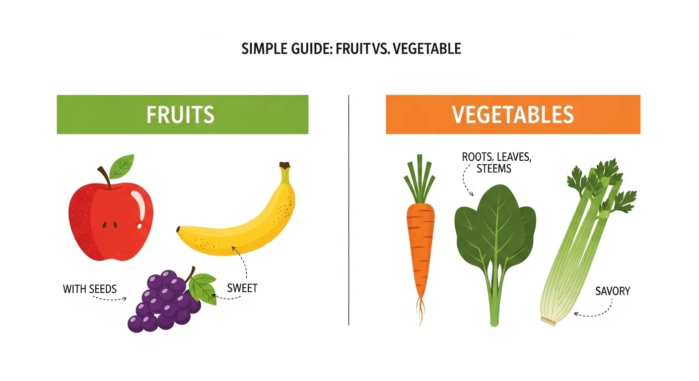 difference between fruit and vegetable
