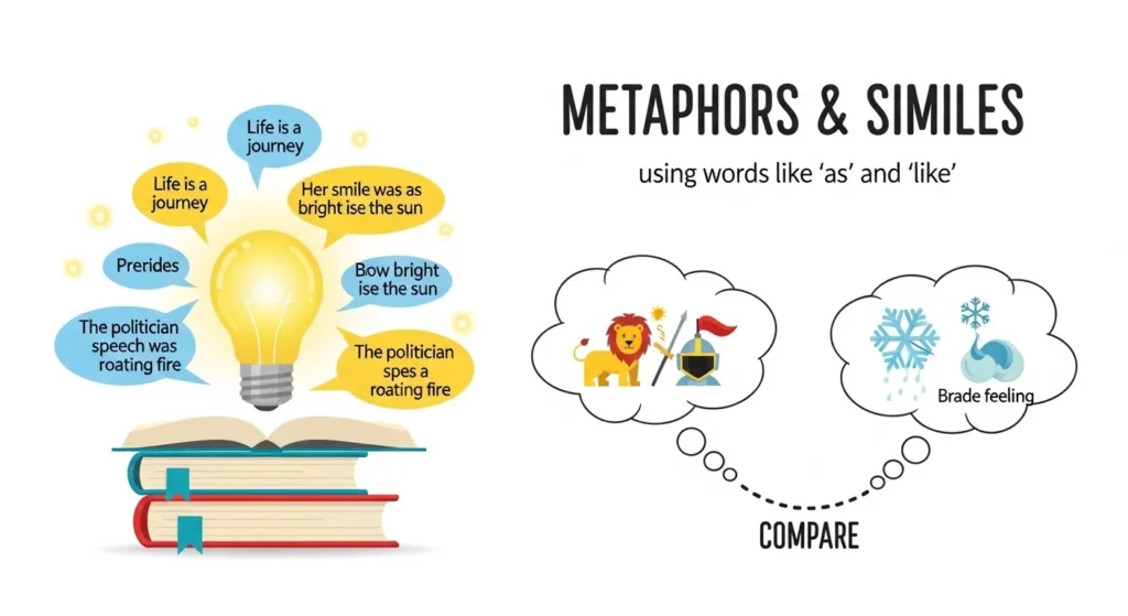 How Are the Keywords Used in Metaphors and Similes