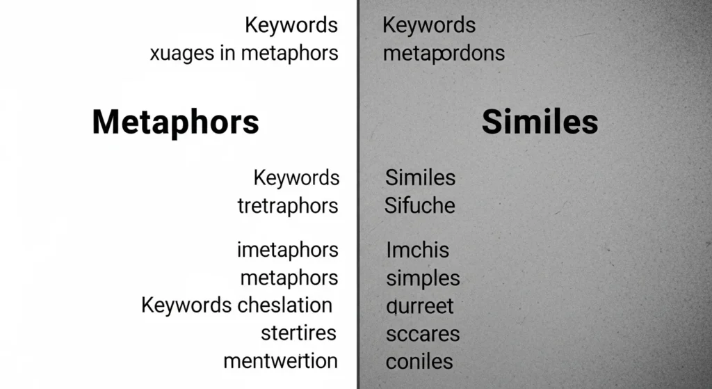 How Are the Keywords Used in Metaphors and Similes