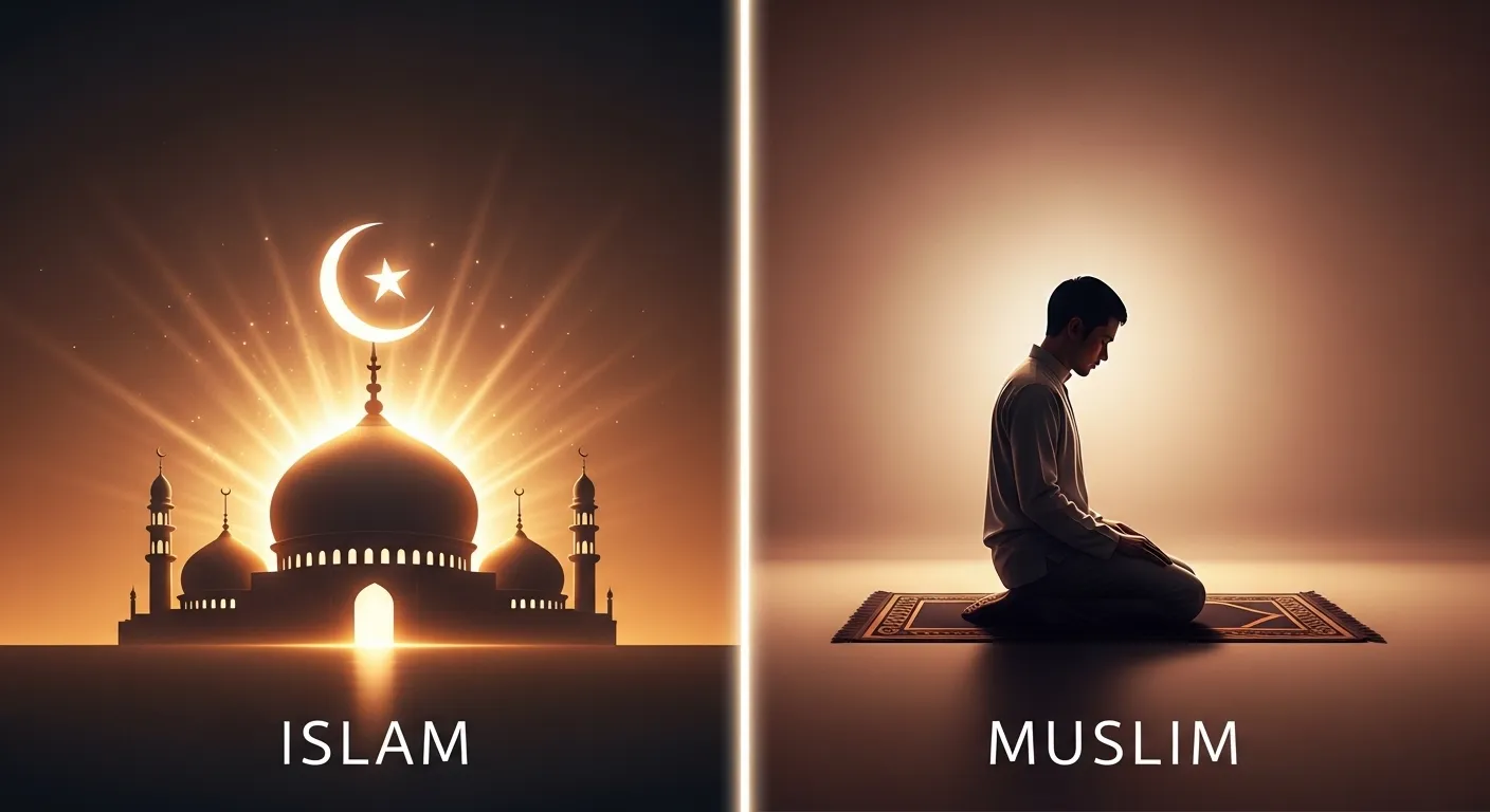 difference between muslim and islam