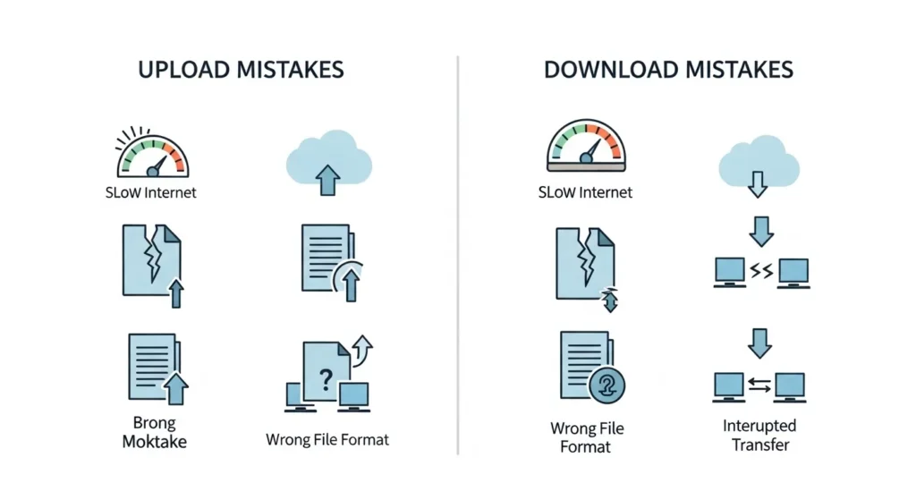 Common Mistakes with Upload and Download