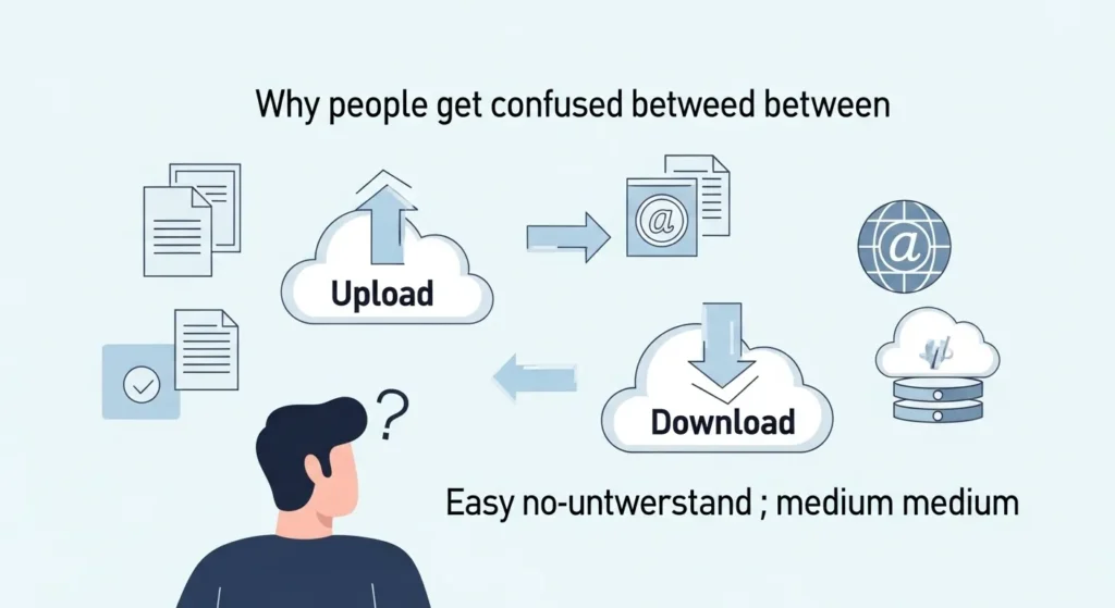 Why People Get Confused in Upload and Download