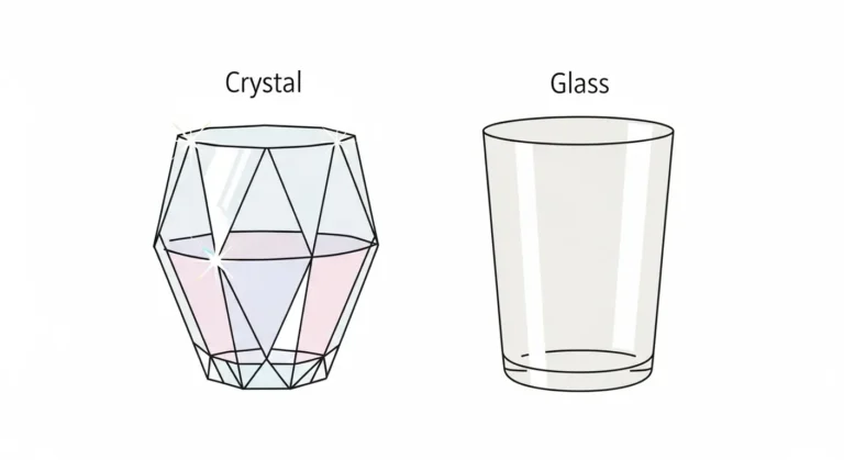 difference between crystal and glass