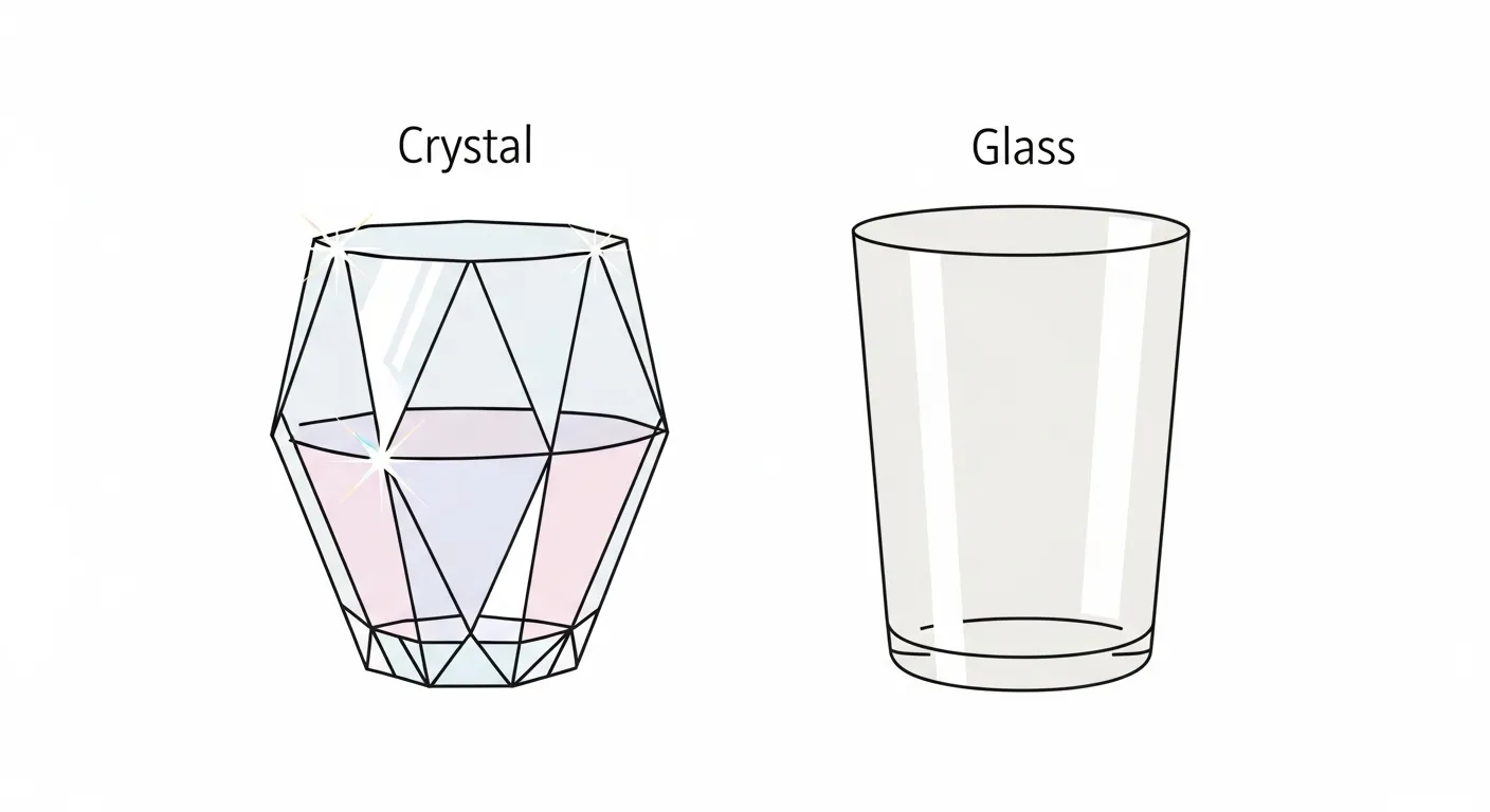 difference between crystal and glass