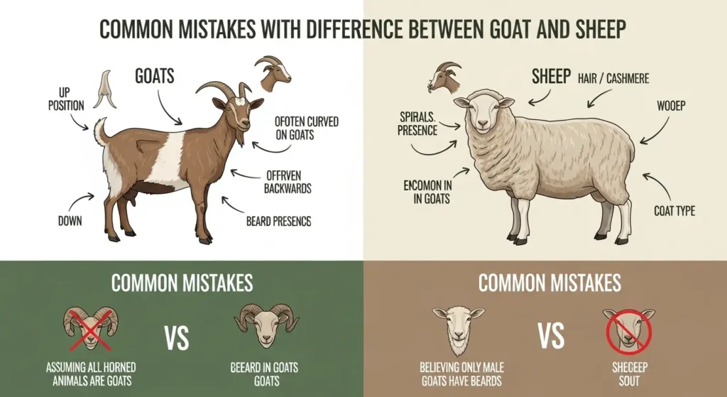 Common Mistakes with Difference Between Goat and Sheep