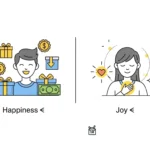 difference between happiness and joy
