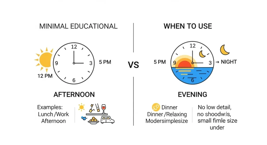 When to Use Afternoon vs Evening