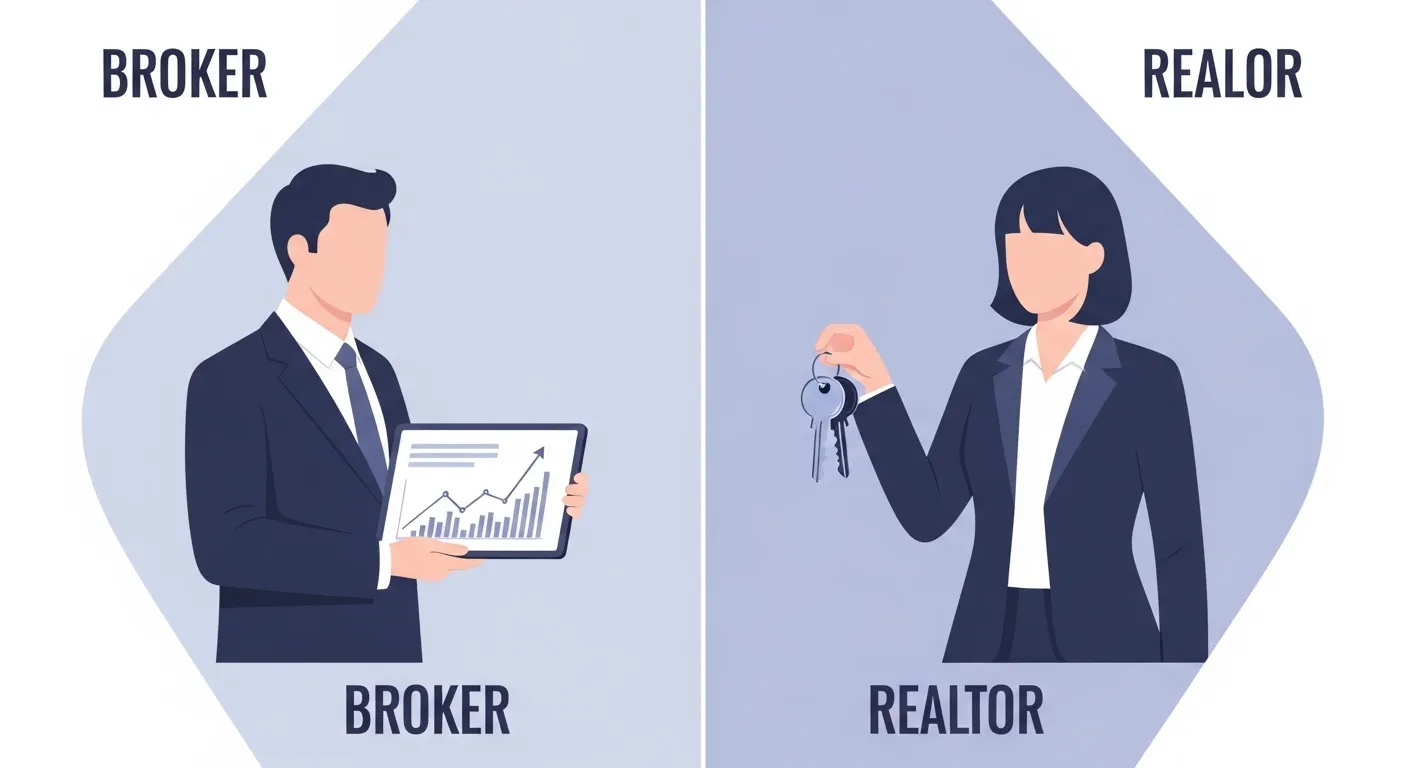 difference between broker and realtor