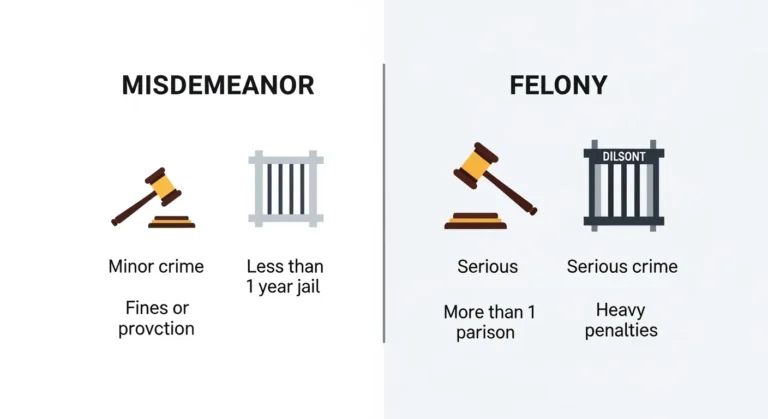 difference between misdemeanor and felony