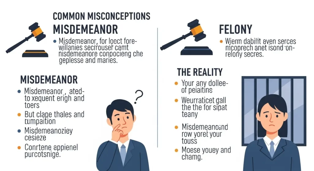 Common Mistakes About Misdemeanor and Felony