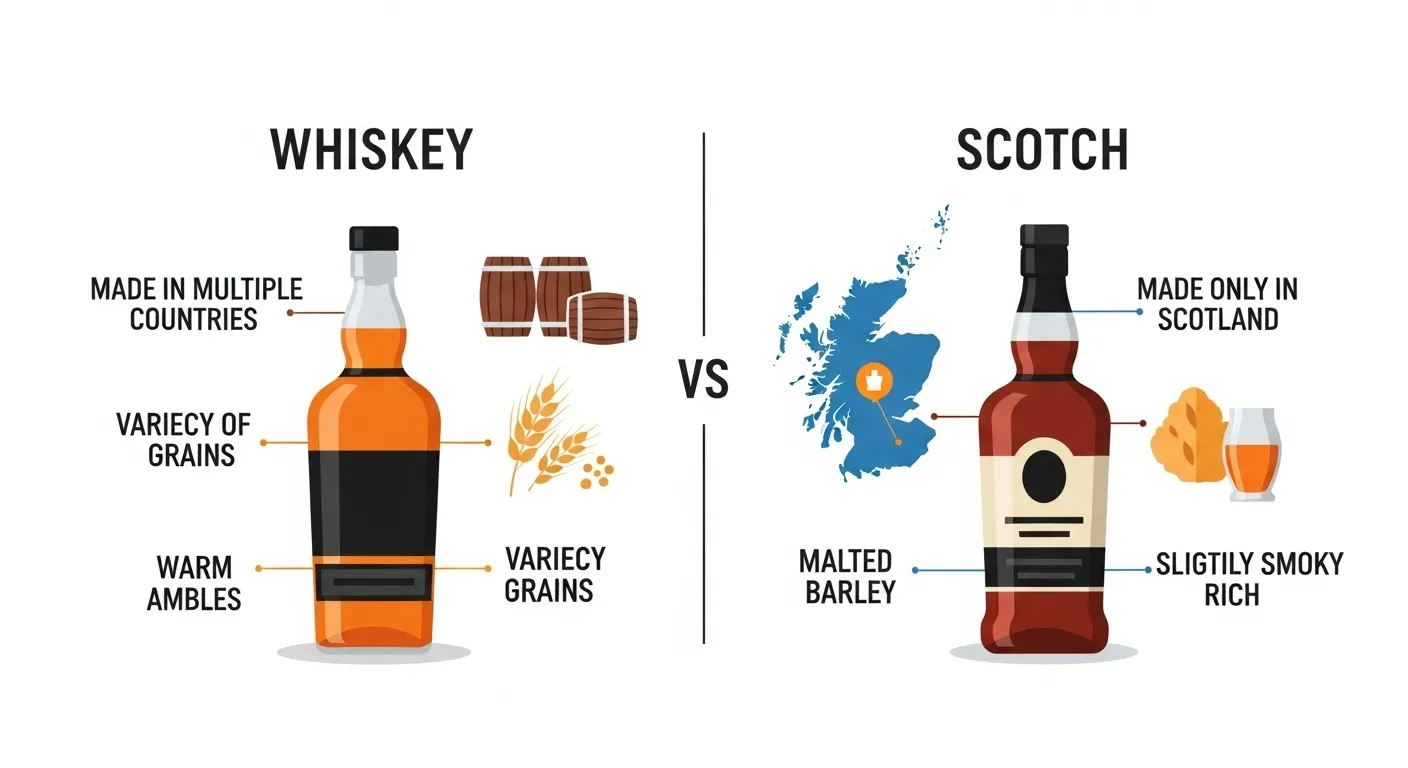 difference between whiskey and scotch
