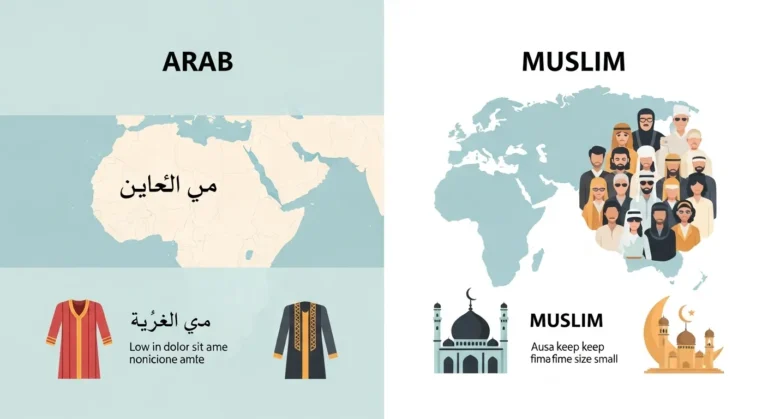 difference between arab and muslim