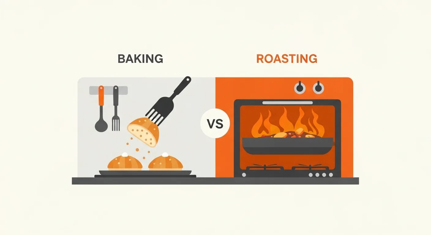 difference between bake and roast