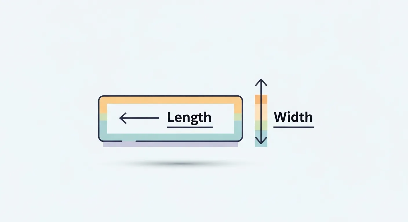 difference between length and width