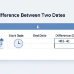 excel difference between two dates