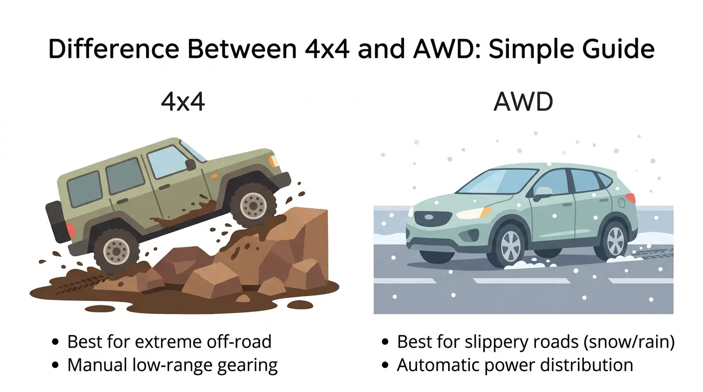 difference between 4x4 and awd