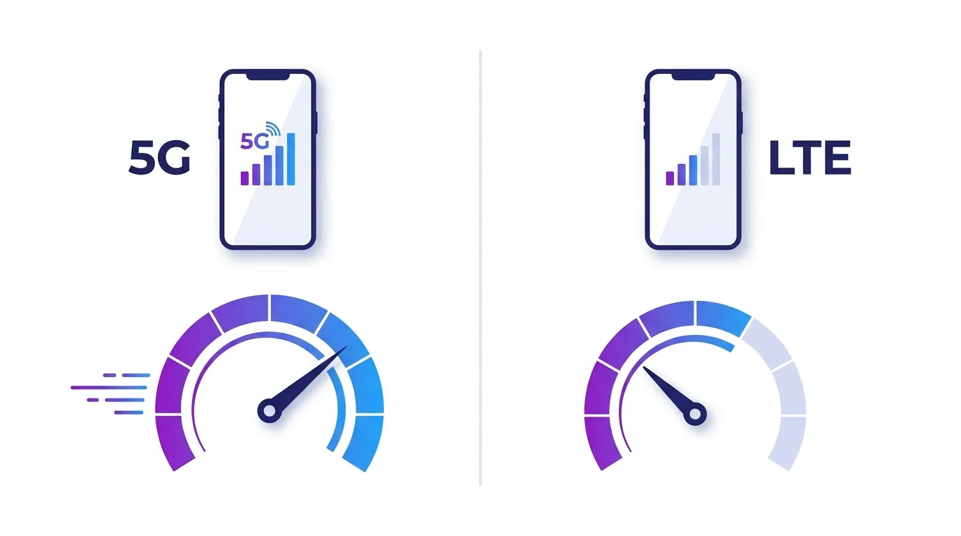 difference between 5g and lte