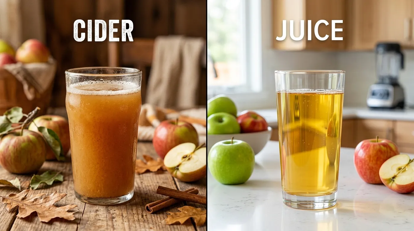 difference between cider and juice
