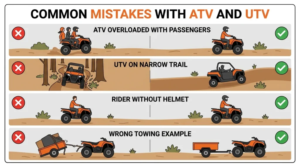 Common Mistakes with ATV and UTV