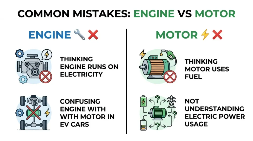 Common Mistakes with Engine and Motor