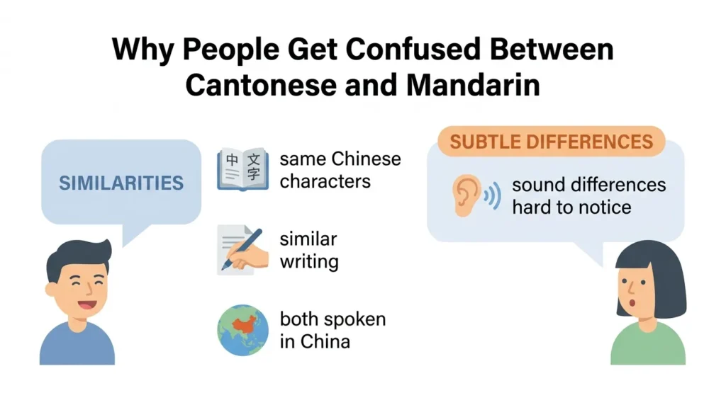 🟢 Why People Get Confused Between Cantonese and Mandarin