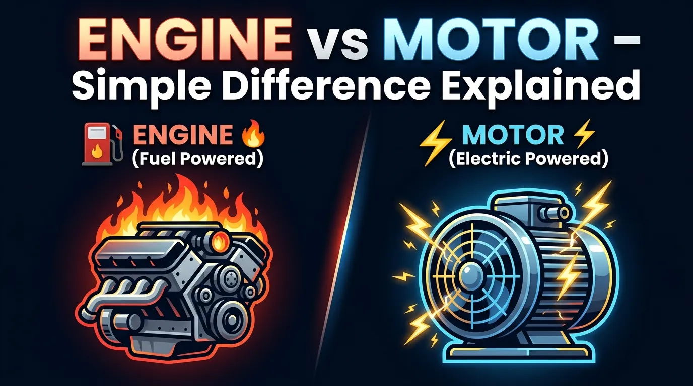 difference between engine and motor