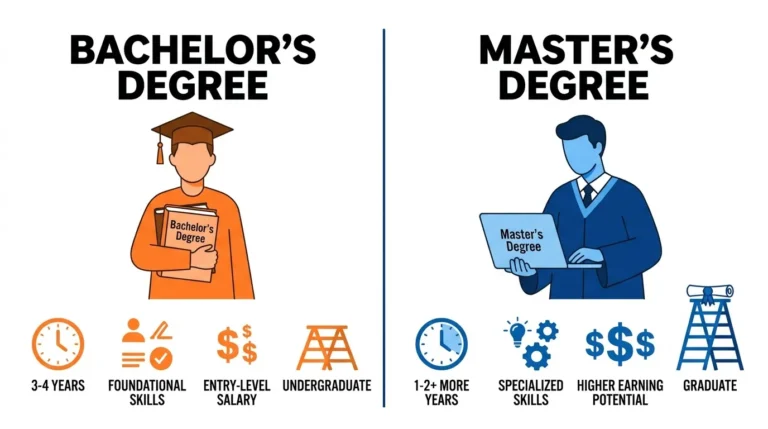 difference between bachelors and masters