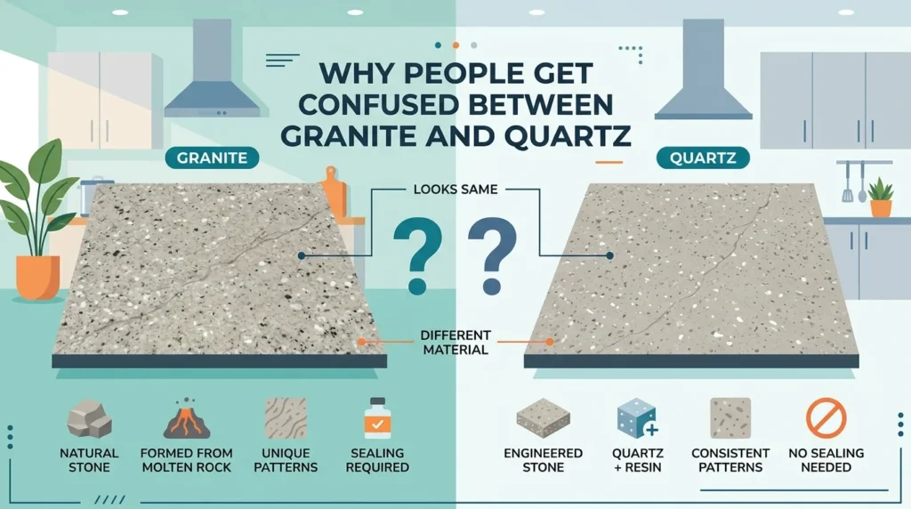 Why People Get Confused Between Granite and Quartz