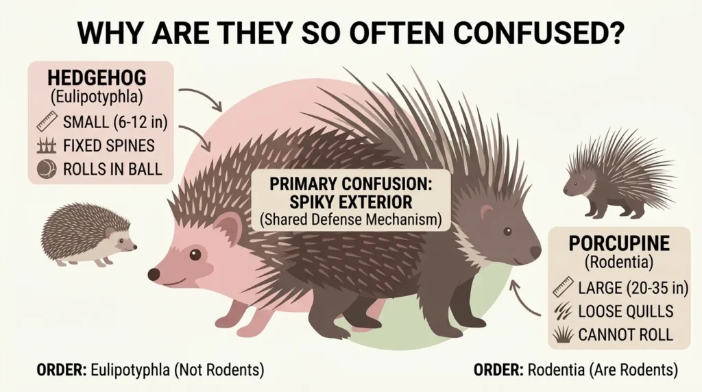 🟢 Why People Get Confused Between Hedgehog and Porcupine