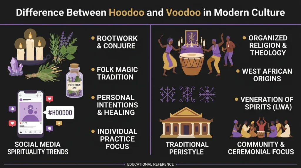 Difference Between Hoodoo and Voodoo in Modern Culture