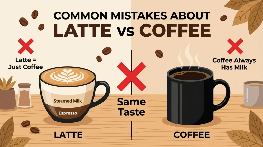 Common Mistakes with Difference Between Latte and Coffee