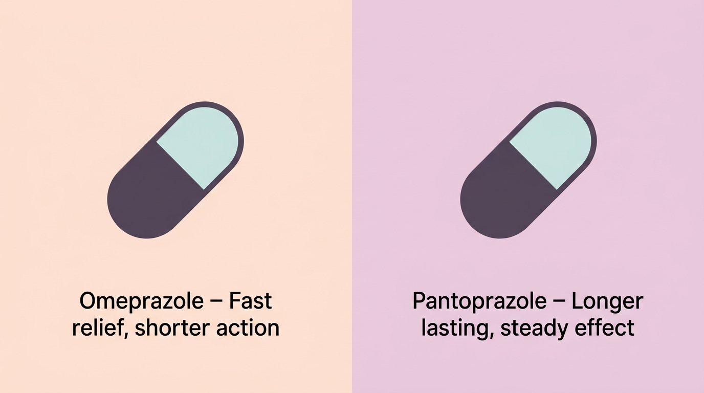 difference between omeprazole and pantoprazole