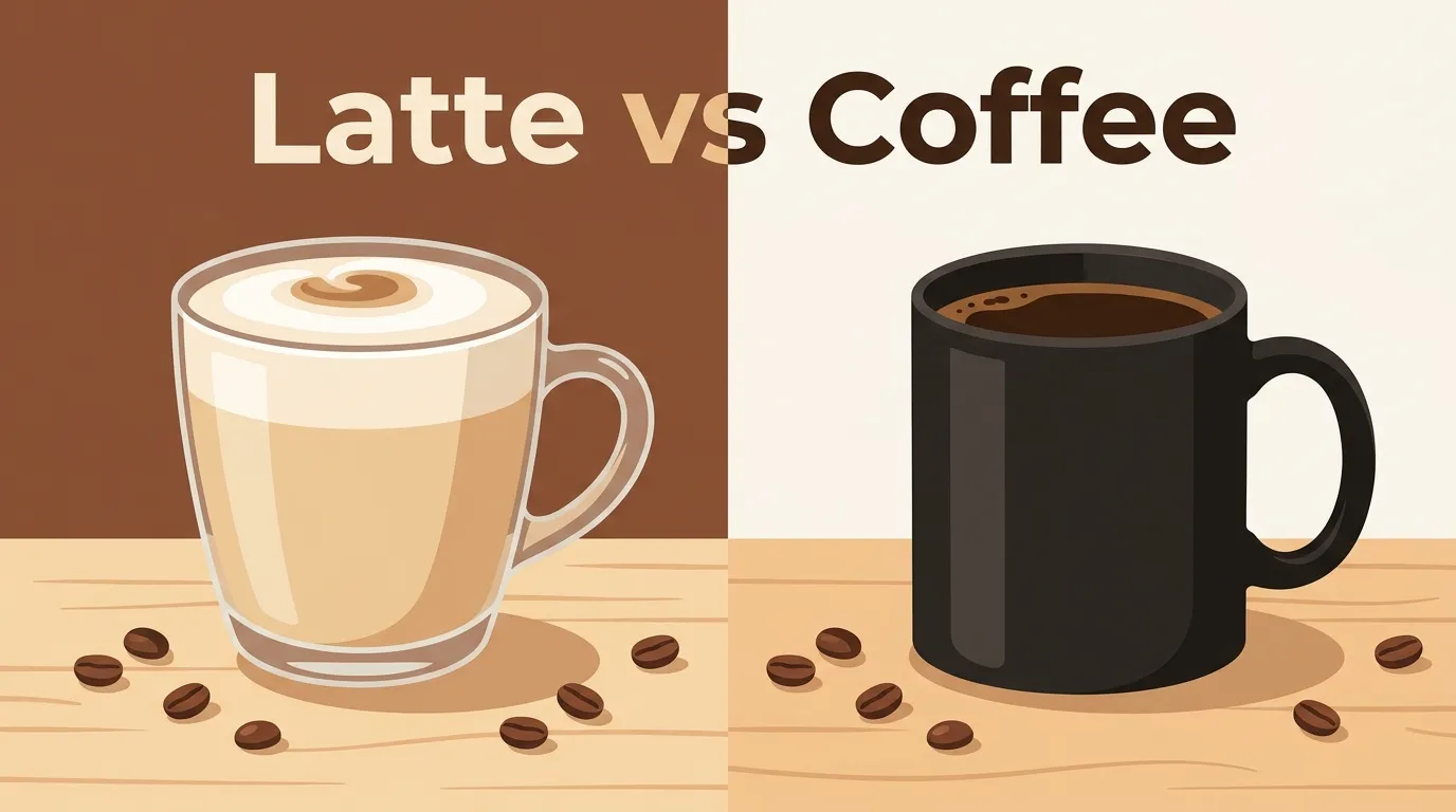difference between latte and coffee