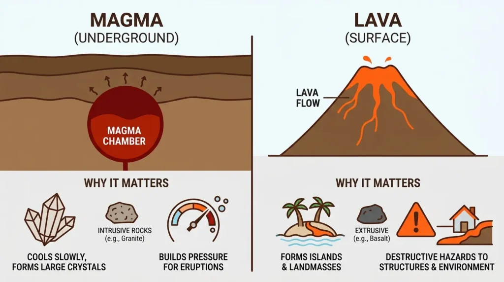 Why Does the Difference Between Lava and Magma Matter?