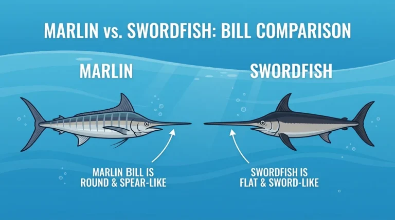 difference between marlin and swordfish