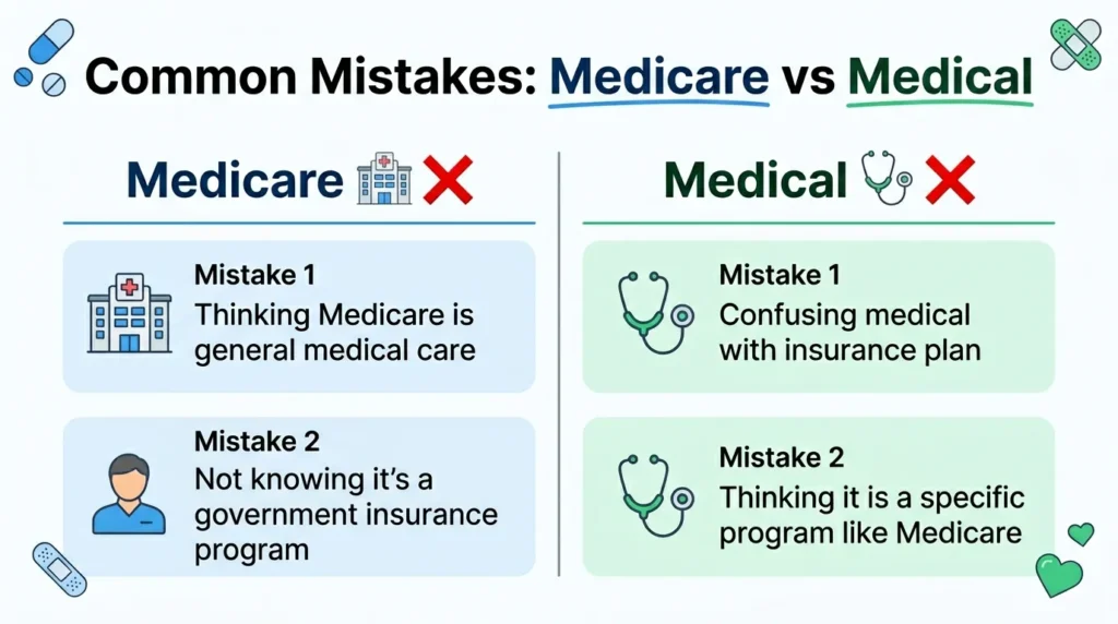 Common Mistakes with Difference Between Medicare and Medical