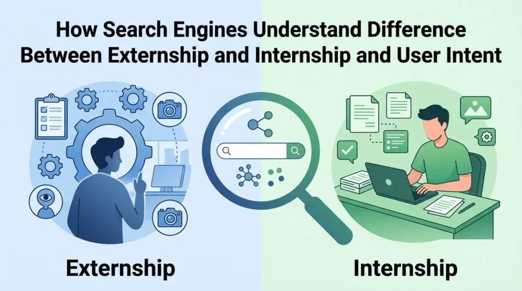 How Search Engines Understand Difference Between Externship and Internship and User Intent
