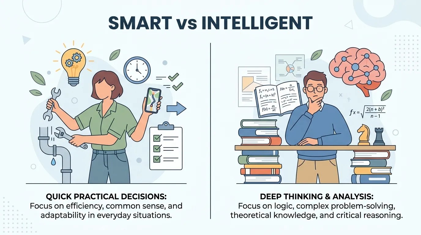 difference between smart and intelligent