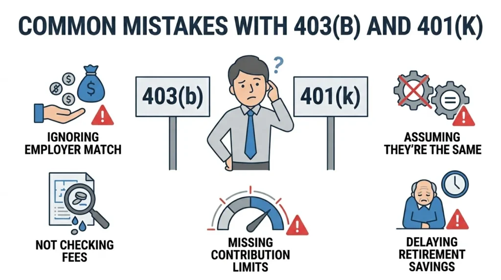 Common Mistakes with Difference Between 403(b) and 401(k)