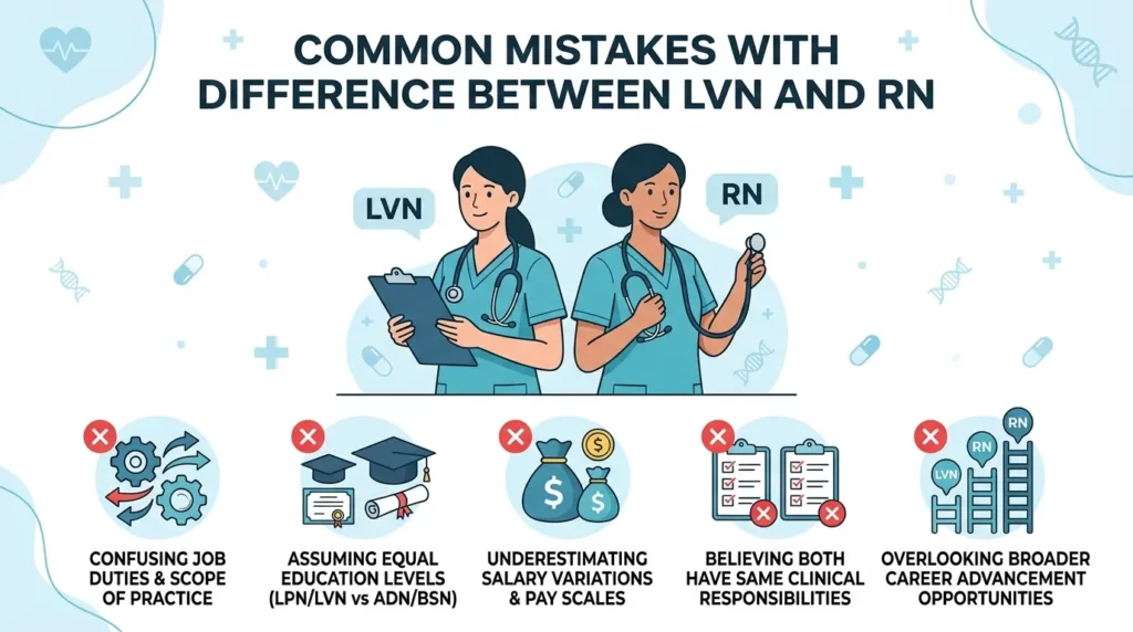 Common Mistakes with Difference Between LVN and RN