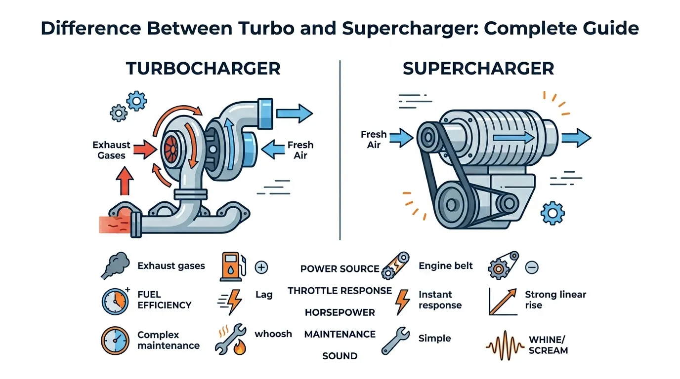 difference between turbo and supercharger