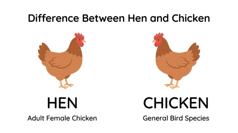difference between hen and chicken