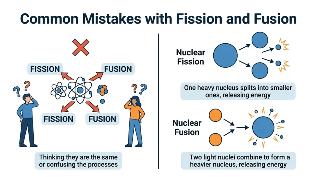 Common Mistakes with Difference Between Fission and Fusion