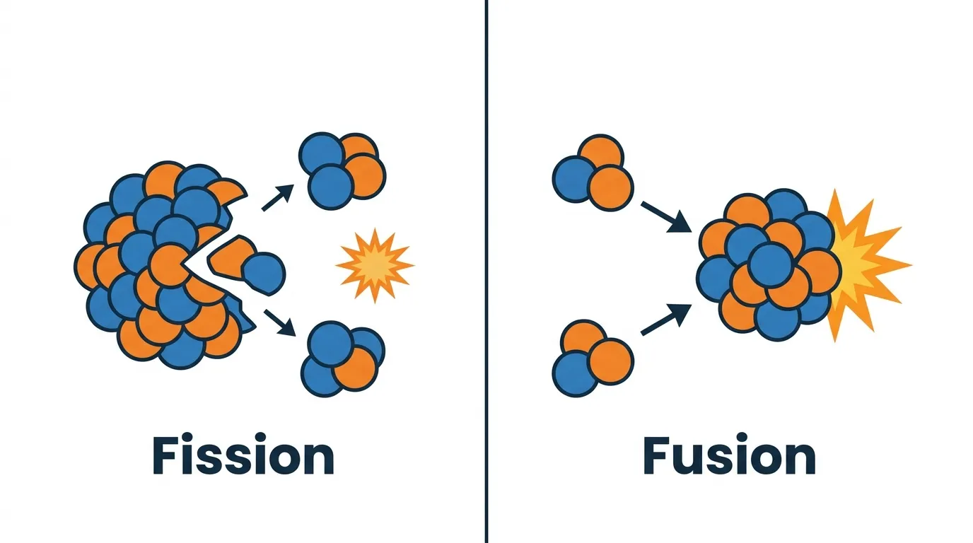 difference between fission and fusion