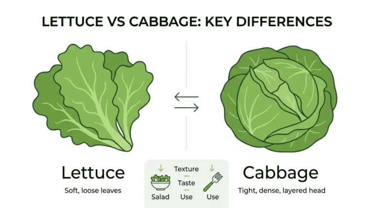 difference between lettuce and cabbage