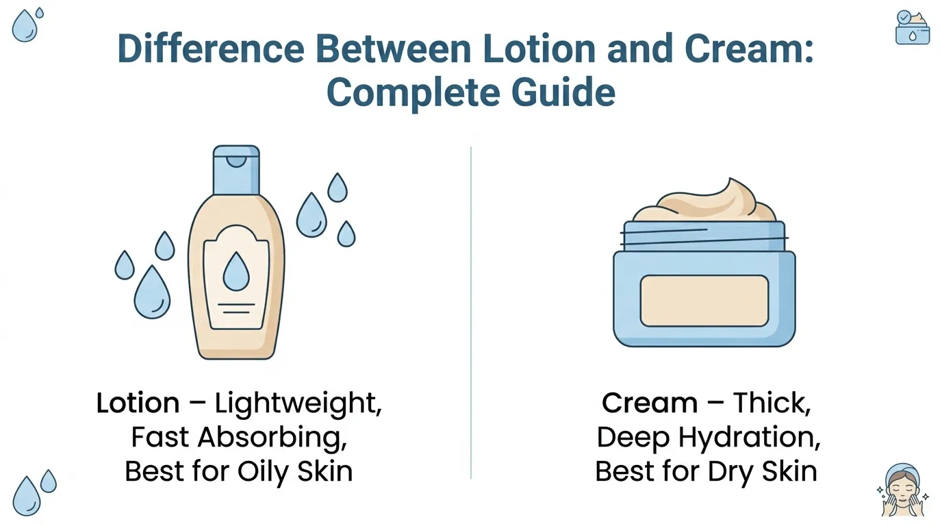 difference between lotion and cream