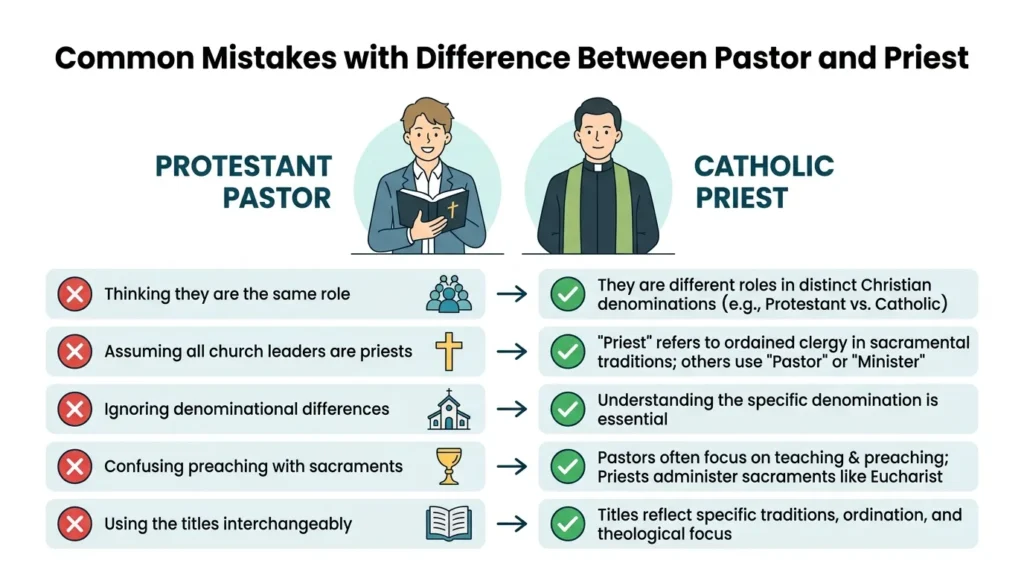 Common Mistakes with Difference Between Pastor and Priest