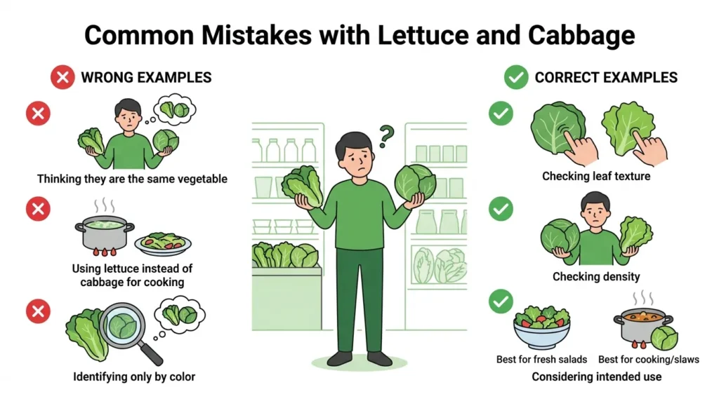 Common Mistakes with Difference Between Lettuce and Cabbage